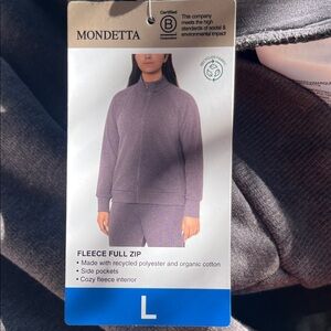 Mondetta Purple Recycled Polyester Jacket woman’s large NWT
